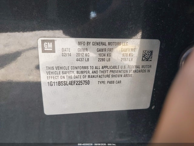 Chevrolet Malibu 1ls 2014 1G11B5SL4EF225750 Image 9