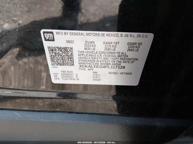Продаж на аукціоні авто 2023 Gmc Terrain Awd At4, vin: 3GKALYEG4PL117128, номер лоту: 45350258