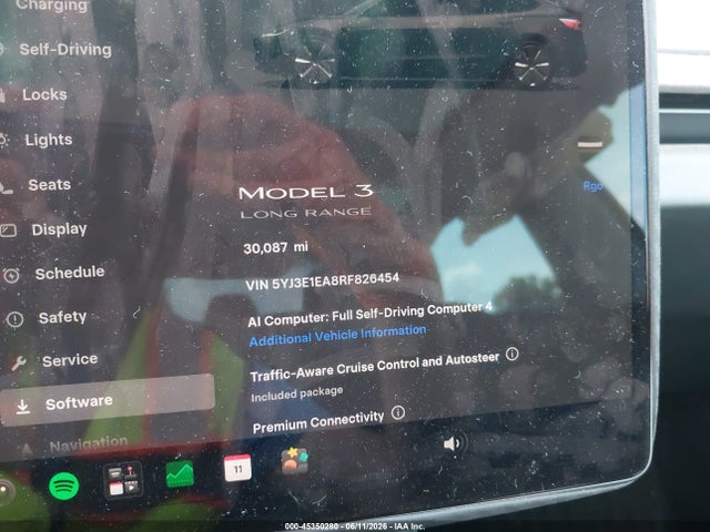 2024 Tesla Model 3 Long Range Dual Motor All-wheel Drive/rear-wheel Drive მანქანა იყიდება აუქციონზე, vin: 5YJ3E1EA8RF826454, აუქციონის ნომერი: 45350280
