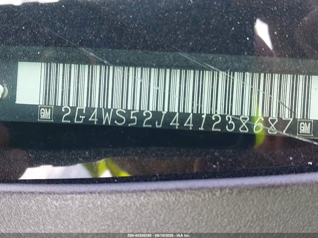 2004 Buick Century მანქანა იყიდება აუქციონზე, vin: 2G4WS52J441238687, აუქციონის ნომერი: 45350298