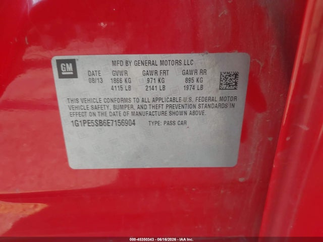 Chevrolet Cruze 2lt Auto 2014 1G1PE5SB6E7156904 Image 9