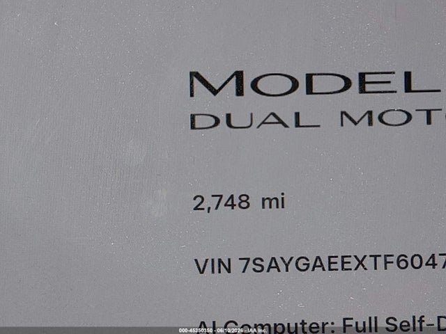 Aukcja sprzedaży 2026 Tesla Model Y All-wheel Drive/long Range Launch Series/premium All-wheel Drive, vin: 7SAYGAEEXTF604737, numer aukcji: 45350350