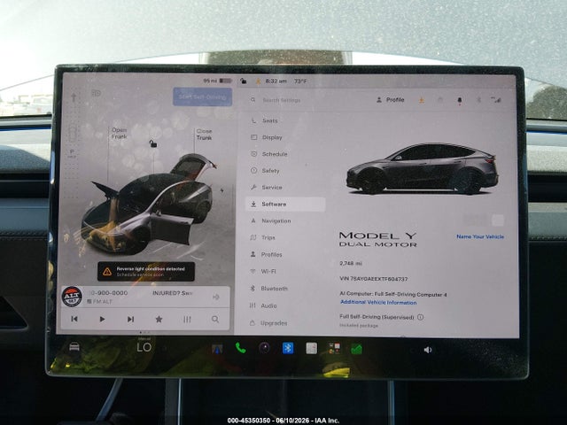 Aukcja sprzedaży 2026 Tesla Model Y All-wheel Drive/long Range Launch Series/premium All-wheel Drive, vin: 7SAYGAEEXTF604737, numer aukcji: 45350350