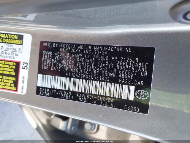 Toyota CAMRY XSE 2025 4T1DAACK0SU551893 Image 9