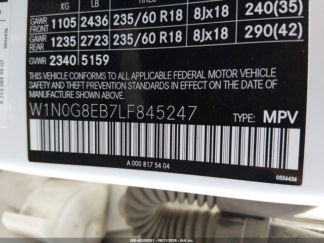 W1N0G8EB7LF845247 Mercedes-Benz Glc 300 4matic