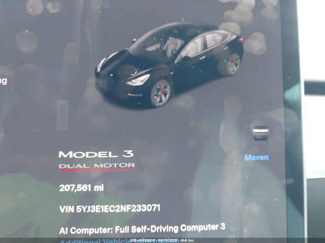 Aukcja sprzedaży 2022 Tesla Model 3 Performance Dual Motor All-wheel Drive, vin: 5YJ3E1EC2NF233071, numer aukcji: 45350639
