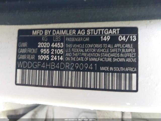 Продаж на аукціоні авто 2013 Mercedes-benz C 250 Luxury/sport, vin: WDDGF4HB4DR290941, номер лоту: 45350774