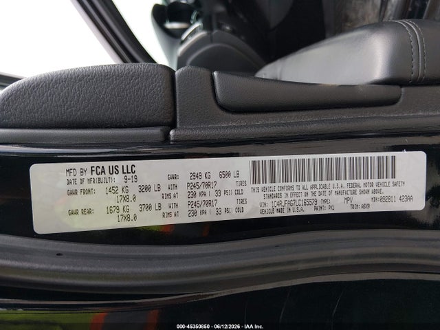 Aukcja sprzedaży 2020 Jeep Grand Cherokee Laredo E 4x4, vin: 1C4RJFAG7LC165579, numer aukcji: 45350850