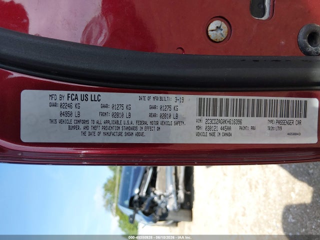 2019 Dodge Challenger Sxt მანქანა იყიდება აუქციონზე, vin: 2C3CDZAG0KH616396, აუქციონის ნომერი: 45350928
