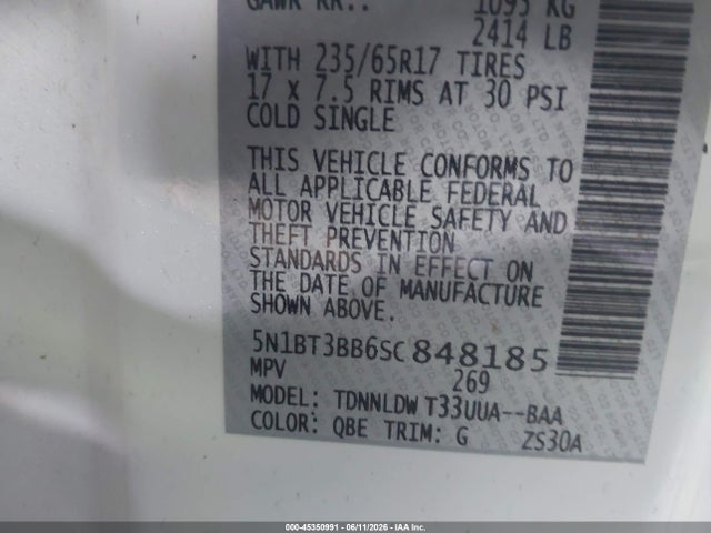 5N1BT3BB6SC848185 Nissan Rogue Rock Creek