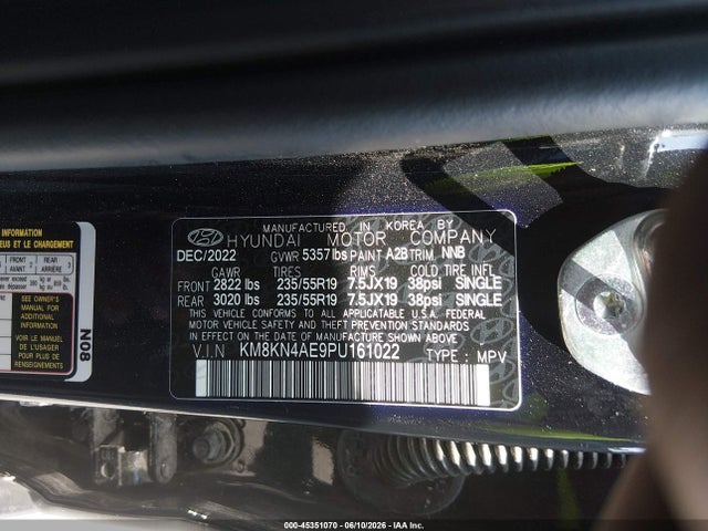 KM8KN4AE9PU161022 Hyundai Ioniq 5 Sel
