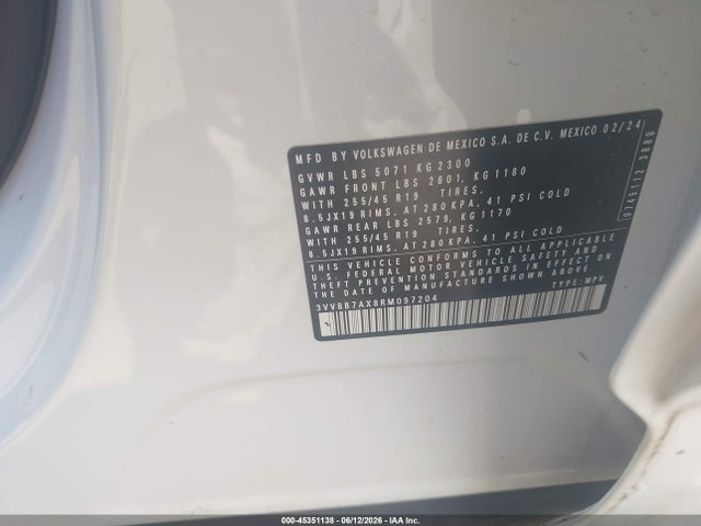 Продаж на аукціоні авто 2024 Volkswagen Tiguan 2.0t Se R-line Black, vin: 3VV8B7AX8RM097204, номер лоту: 45351138