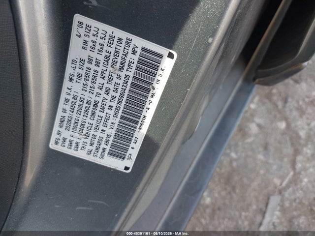 Aukcja sprzedaży 2006 Honda Cr-v Lx, vin: SHSRD78596U433405, numer aukcji: 45351161