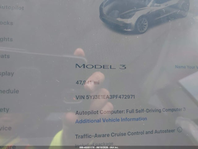 Tesla Model 3 Rear-wheel Drive 2023 5YJ3E1EA3PF472971 Image 15
