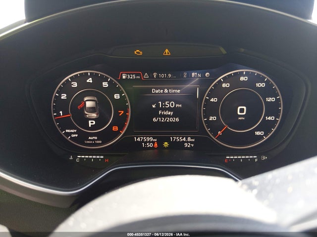 2016 Audi Tt 2.0t მანქანა იყიდება აუქციონზე, vin: TRUC5AFV9G1019275, აუქციონის ნომერი: 45351327
