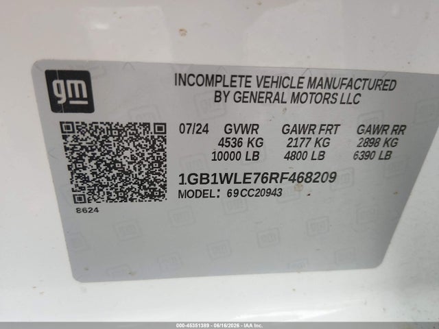 Продаж на аукціоні авто 2024 Chevrolet Silverado 2500hd 2wd  Long Bed Work Truck, vin: 1GB1WLE76RF468209, номер лоту: 45351389