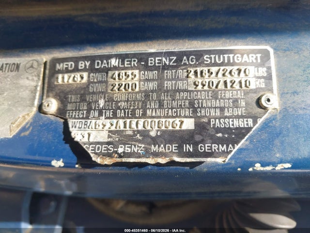 Aukcja sprzedaży 1984 Mercedes-benz 300 Tdt, vin: WDBAB93A1EF008067, numer aukcji: 45351460