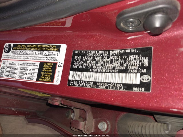 Toyota CAMRY SE 2015 4T1BF1FK8FU912152 Image 9