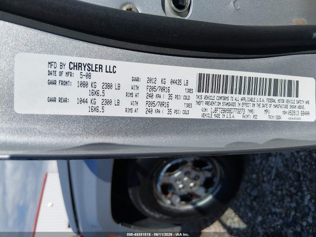 Продажа на аукционе авто 2008 Jeep Patriot Sport, vin: 1J8FT28098D773273, номер лота: 45351518