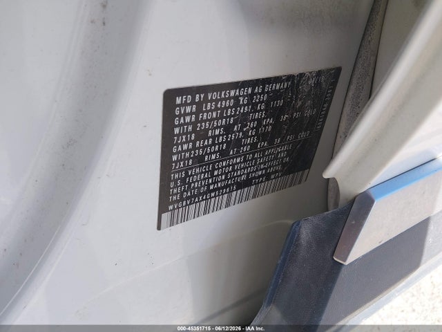 45351715 :رقم المزاد ، WVGBV7AX4GW529615 vin ، 2016 Volkswagen Tiguan Se مزاد بيع