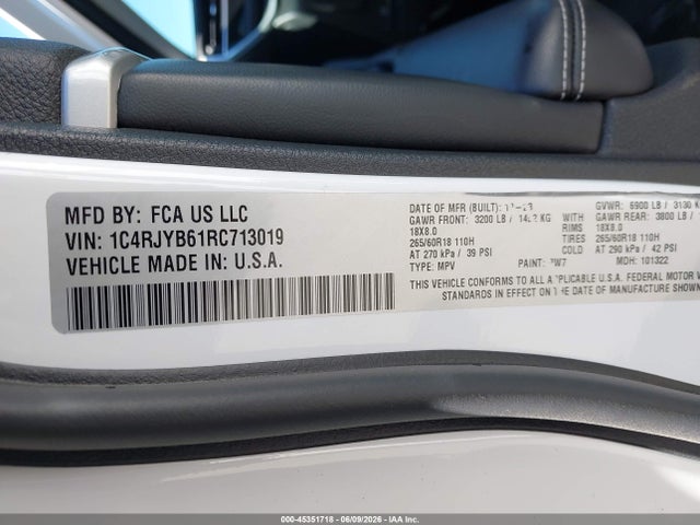 1C4RJYB61RC713019 Jeep Grand Cherokee 4xe