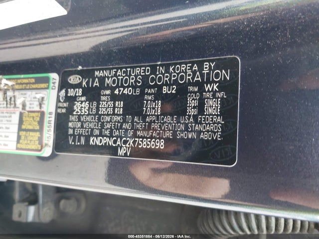 KIA Sportage Ex 2019 KNDPNCAC2K7585698 Image 9