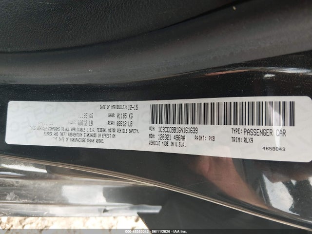 Aukcja sprzedaży 2016 Chrysler 200 S, vin: 1C3CCCBB1GN161639, numer aukcji: 45352042