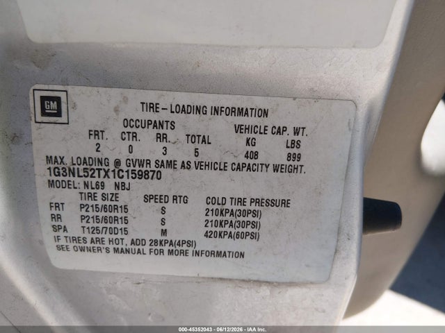 Продажа на аукционе авто 2001 Oldsmobile Alero Gl1, vin: 1G3NL52TX1C159870, номер лота: 45352043