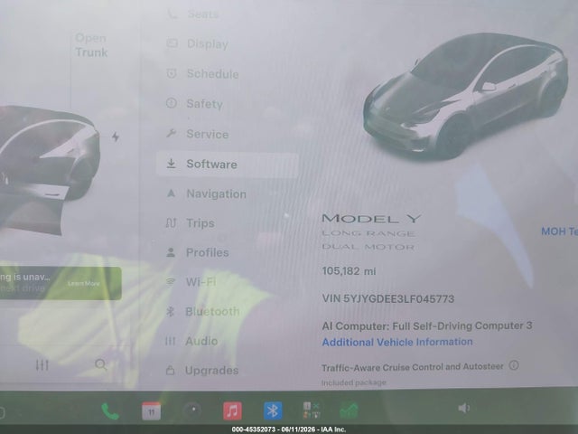 45352073 :رقم المزاد ، 5YJYGDEE3LF045773 vin ، 2020 Tesla Model Y Long Range Dual Motor All-wheel Drive مزاد بيع