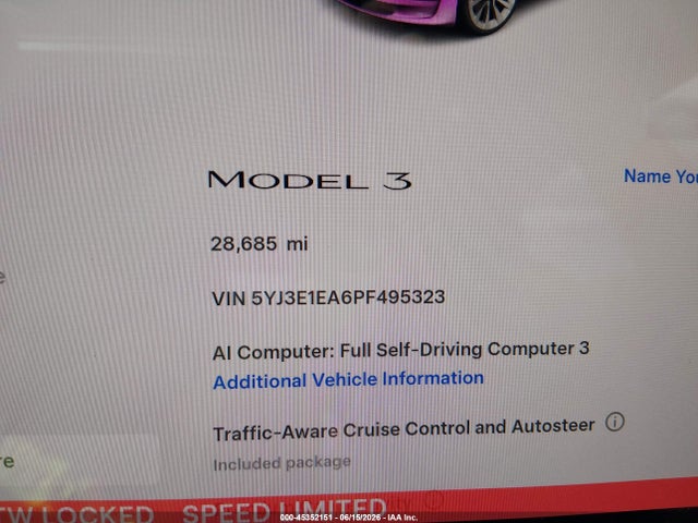 Tesla Model 3 Rear-wheel Drive 2023 5YJ3E1EA6PF495323 Image 15