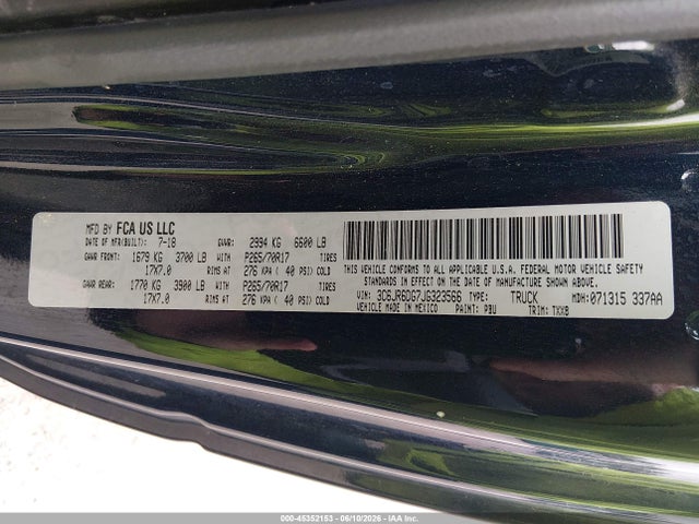 3C6JR6DG7JG323566 RAM 1500