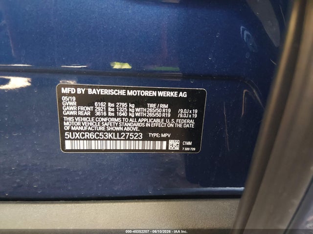5UXCR6C53KLL27523 BMW X5 Xdrive40i