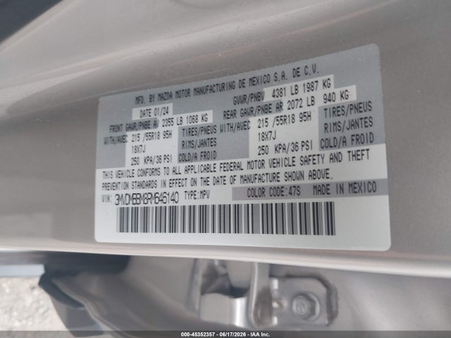 Продаж на аукціоні авто 2024 Mazda Cx-30 2.5 S Select Sport, vin: 3MVDMBBM8RM646140, номер лоту: 45352357
