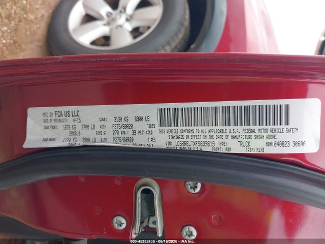 1C6RR6LTXFS639819 RAM 1500 Outdoorsman