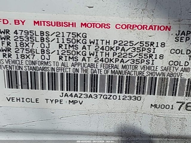 Mitsubishi Outlander Se 2016 JA4AZ3A37GZ012330 Image 9