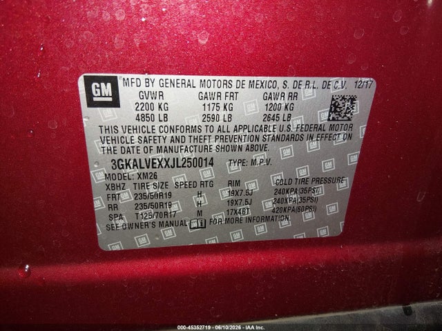 GMC Terrain Slt 2018 3GKALVEXXJL250014 Image 9