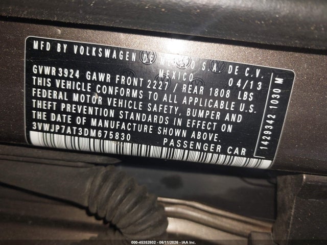 Продаж на аукціоні авто 2013 Volkswagen Beetle 2.5l, vin: 3VWJP7AT3DM675830, номер лоту: 45352802