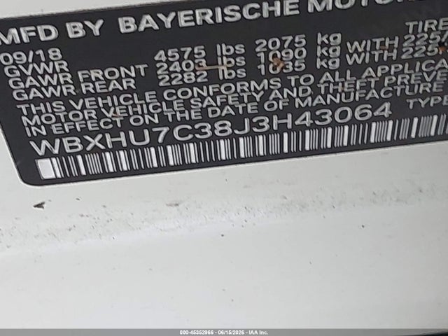 WBXHU7C38J3H43064 BMW X1 Sdrive28i