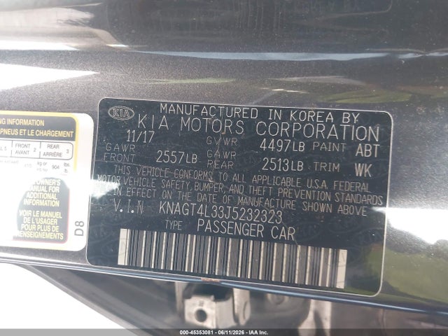 KIA Optima Lx 2018 KNAGT4L33J5232323 Image 9