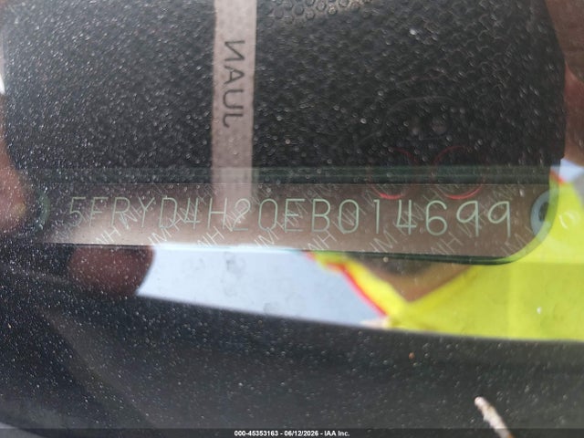 45353163 :رقم المزاد ، 5FRYD4H20EB014699 vin ، 2014 Acura Mdx مزاد بيع
