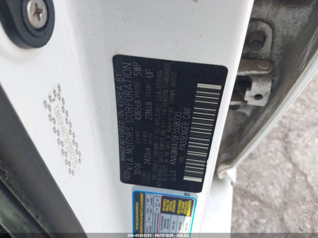 Aukcja sprzedaży 2015 Kia Optima Lx, vin: KNAGM4A70F5598735, numer aukcji: 45353255
