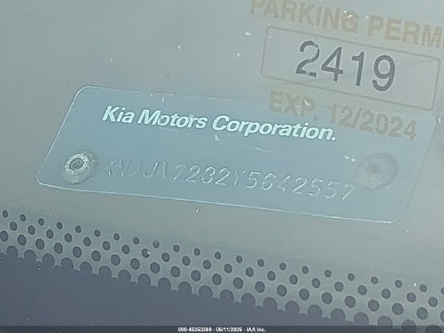 Aukcja sprzedaży 2000 Kia Sportage Ex, vin: KNDJA7232Y5642557, numer aukcji: 45353399