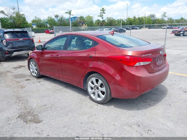 2013 Hyundai Elantra Limited მანქანა იყიდება აუქციონზე, vin: 5NPDH4AE0DH242405, აუქციონის ნომერი: 45353445
