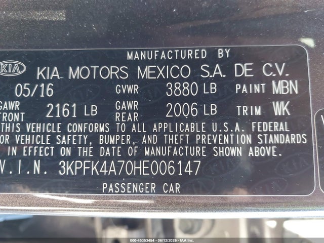 KIA FORTE LX 2017 3KPFK4A70HE006147 Image 9
