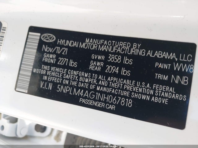 Hyundai ELANTRA SEL 2022 5NPLM4AG1NH067818 Image 9