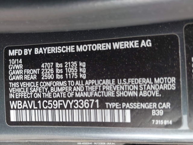 BMW X1 Xdrive28i 2015 WBAVL1C59FVY33671 Image 9