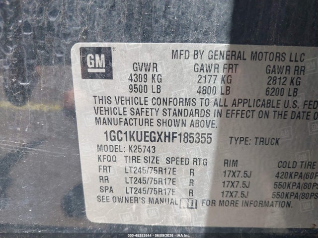1GC1KUEGXHF185355 Chevrolet Silverado 2500hd Work Truck