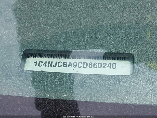 Aukcja sprzedaży 2012 Jeep Compass Sport, vin: 1C4NJCBA9CD660240, numer aukcji: 45353648