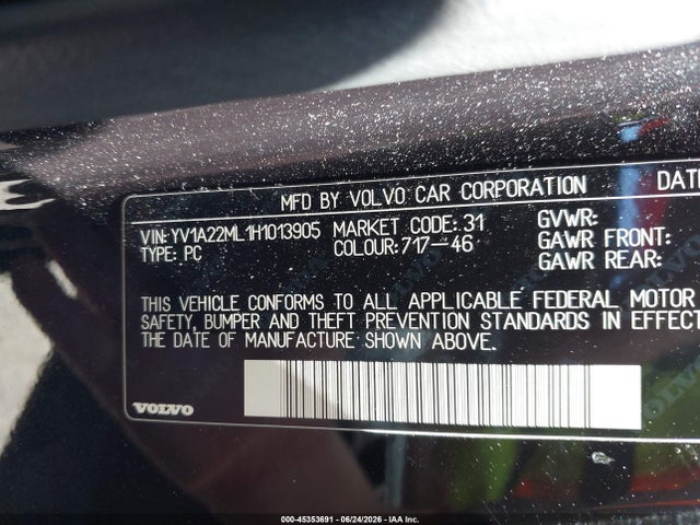 YV1A22ML1H1013905 Volvo S90 T6 Inscription