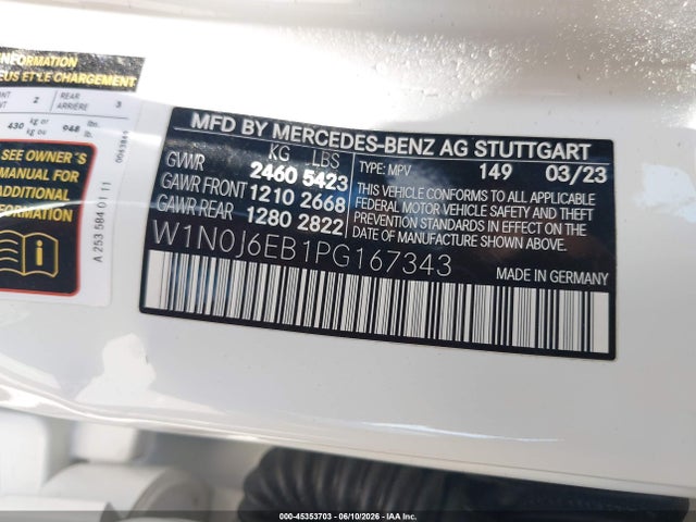 W1N0J6EB1PG167343 Mercedes-Benz Amg Glc 43 4matic Coupe